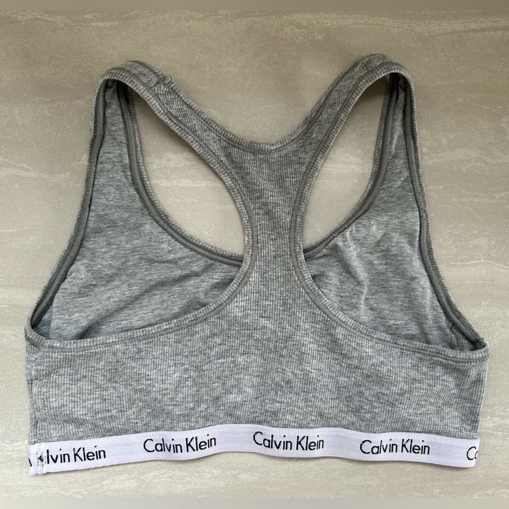Calvin Klein Heather Gray Sports Bra - Picture 4 of 9